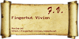 Fingerhut Vivien névjegykártya