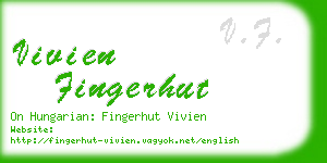 vivien fingerhut business card